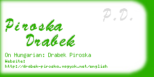 piroska drabek business card